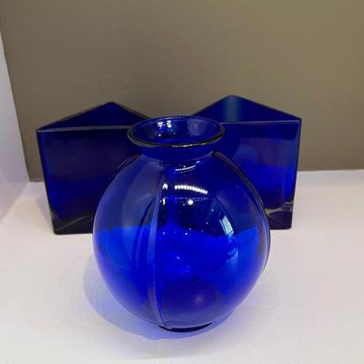 Blue glass lot