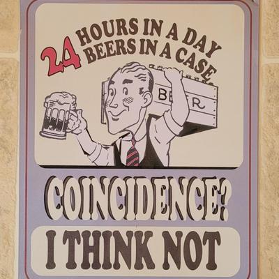 Metal Drinking Sign