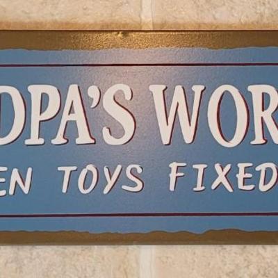 Grandpa's Workshop Metal Sign