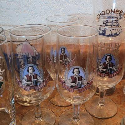Large Lot of Beer Glasses