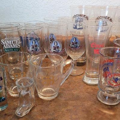 Large Lot of Beer Glasses