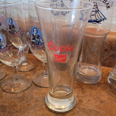 Large Lot of Beer Glasses
