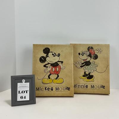 -64- COLLECTIBLE | Mickey & Minnie Mouse Canvas Art