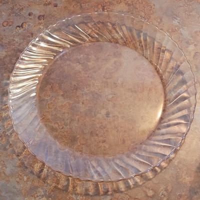 Glass Dessert Bowls and a Pink Glass Plate