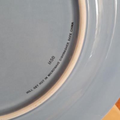 Set of Blue Ceramic Plates (8)
