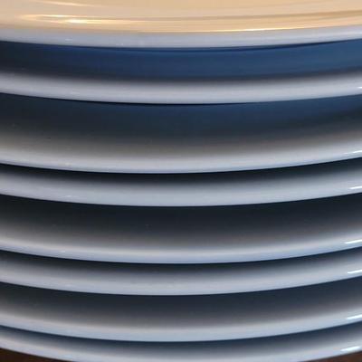 Set of Blue Ceramic Plates (8)