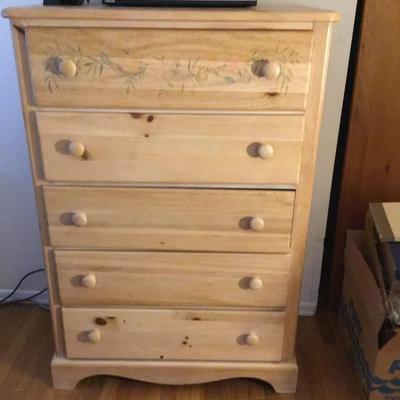 5-Drawer Dresser and Small TV