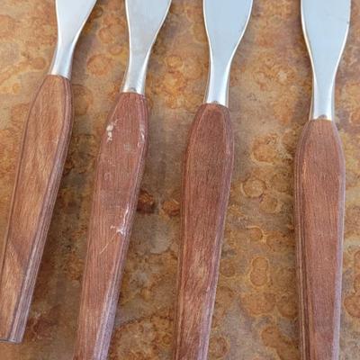 Vintage MCM Teak Handle Knives
