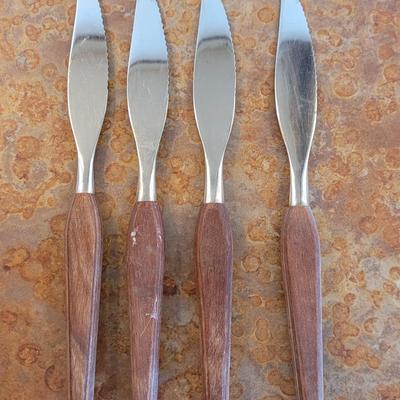Vintage MCM Teak Handle Knives