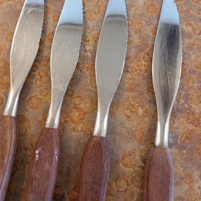 Vintage MCM Teak Handle Knives