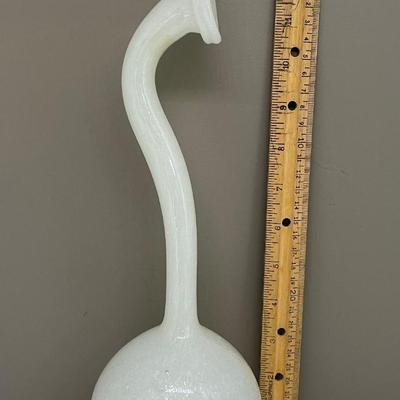 Hand blown swan neck bottle