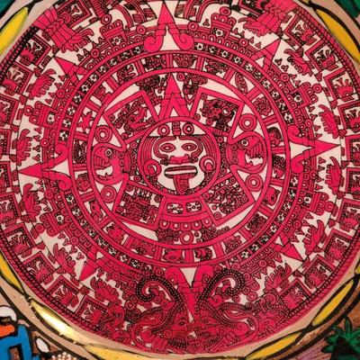 Vintage Handpainted Mexican Plate