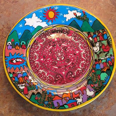 Vintage Handpainted Mexican Plate