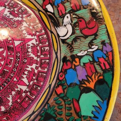 Vintage Handpainted Mexican Plate