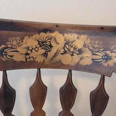 Antique Rocking Chair with Gold Leaf Floral