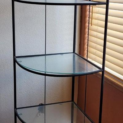 Metal & Glass Corner Shelf