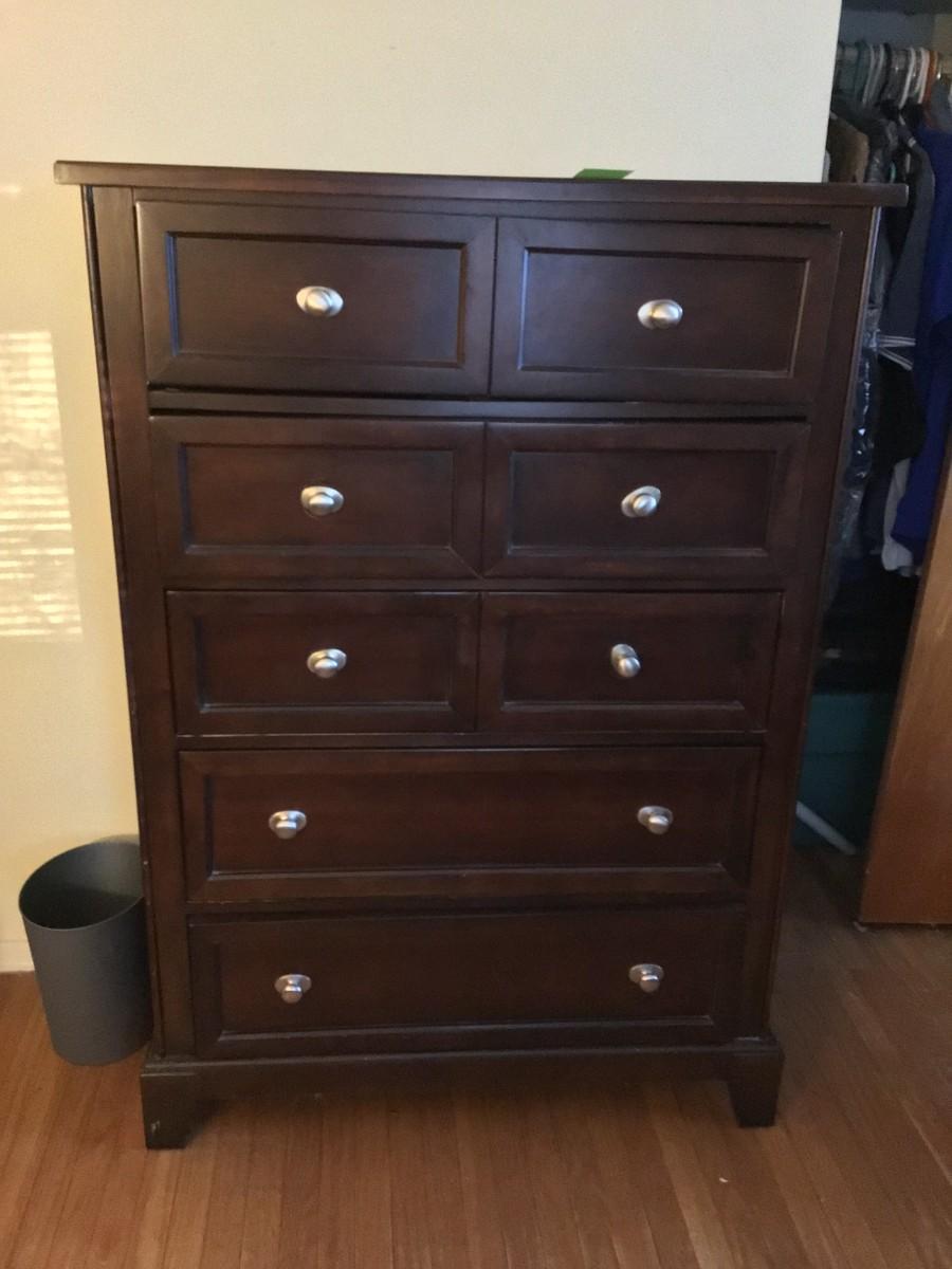 Tall Dark Wood Dresser