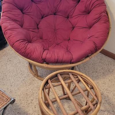 Futon Chair and Ottoman