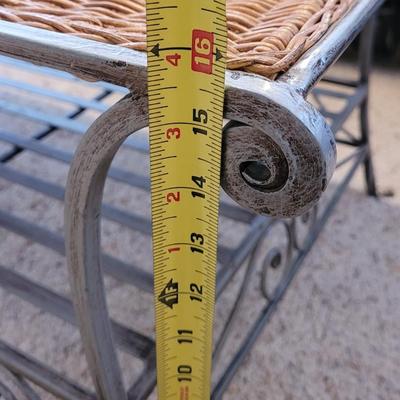 Wicker & Metal Coffee Table