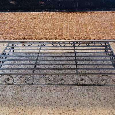 Wicker & Metal Coffee Table