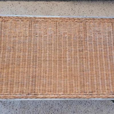 Wicker & Metal Coffee Table