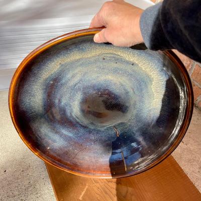 Extra large blue radiant pottery
