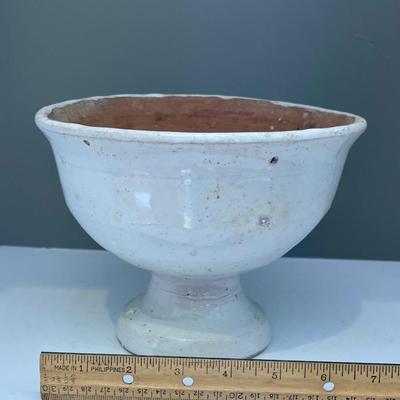 Terracotta glazed compote