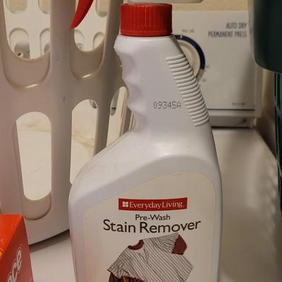 Laundry Baskets (3), Dryer Sheets, & Bottle of Stain Remover