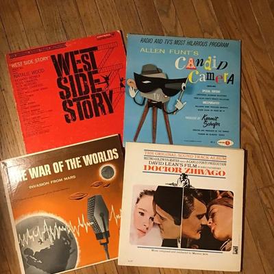 Vintage Records- West Side Story, Candid Camera, Doctor Zhivago, and The War of the Worlds