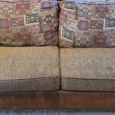 Western Style Upholstered & Leather Couch