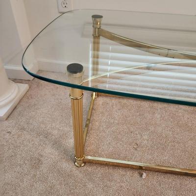 Glass top coffee table 49x24 x16