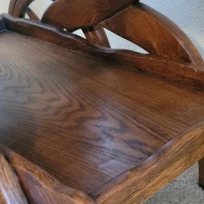 Wagon Wheel Wood Bar Cart