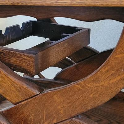 Wagon Wheel Wood Bar Cart