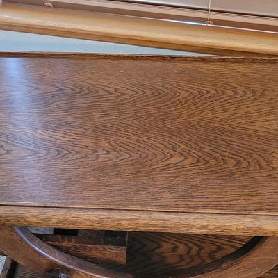 Wagon Wheel Wood Bar Cart