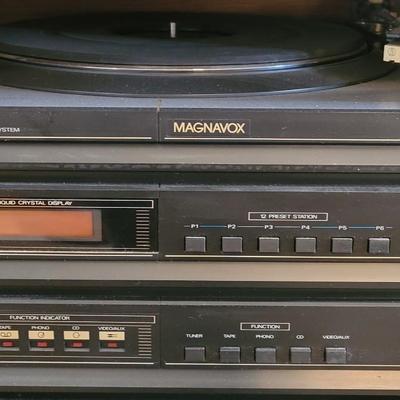 Magnavox Stereo & Glass Door Stereo Cabinet