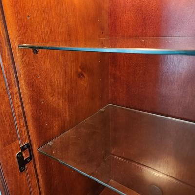 2 Lighted Display Cases with storage below Bookcase 20x17x69