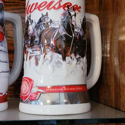 Vintage Budweiser Beer Steins