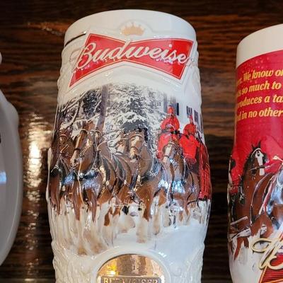 Vintage Budweiser Beer Steins