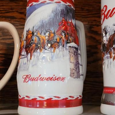 Vintage Budweiser Beer Steins
