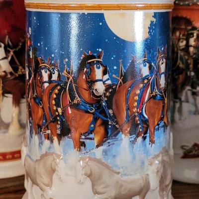 Vintage Budweiser Beer Steins