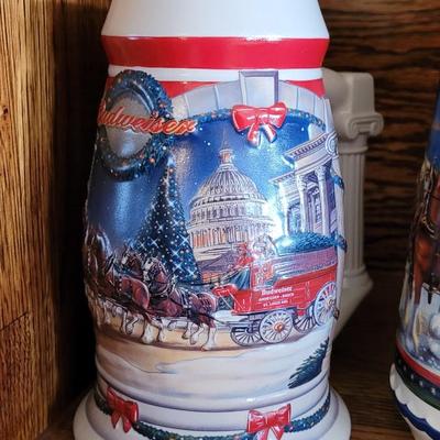 Vintage Budweiser Beer Steins