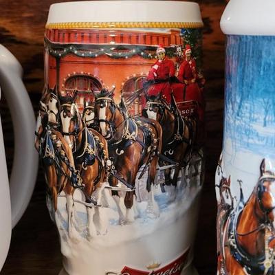 Vintage Budweiser Beer Steins