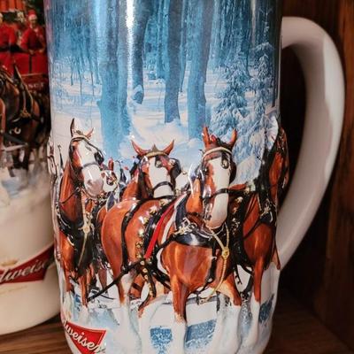 Vintage Budweiser Beer Steins
