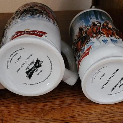 Vintage Budweiser Beer Steins