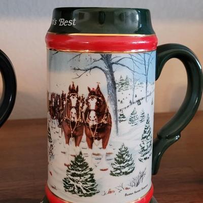 Vintage Budweiser Beer Steins