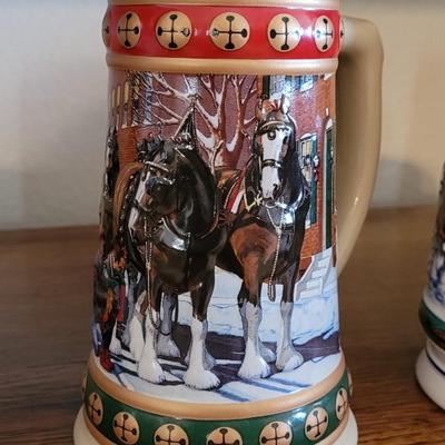 Vintage Budweiser Beer Steins