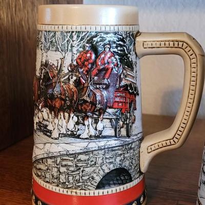 Vintage Budweiser Beer Steins