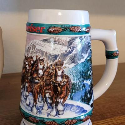 Vintage Budweiser Beer Steins
