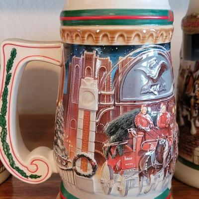 Vintage Budweiser Beer Steins