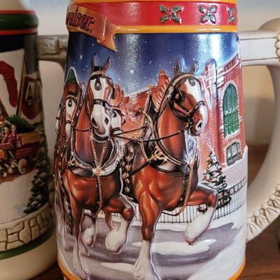 Vintage Budweiser Beer Steins